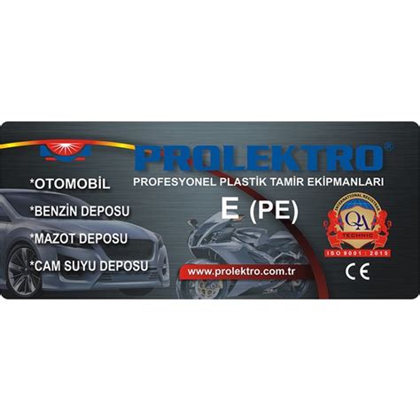 Prolektro E (Pe) Siyah Dar Plastik Elektrot Kaynak Çubuğu n11.